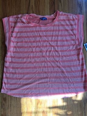 Democracy Coral Striped Tank Top